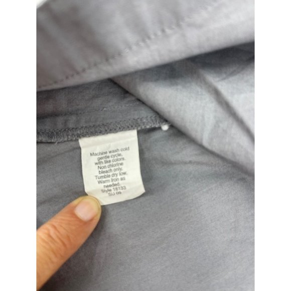 J. Crew Women's Tank Top Gray Ruffle Neckline Criss Cross Straps Side Zip Sz 2 - Picture 10 of 11